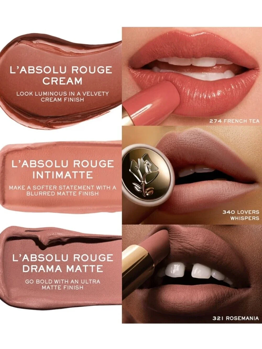 Lancome L'Absolu Rouge Drama Matte Lipstick: Rosemania (321) .05oz (TS), NWOB